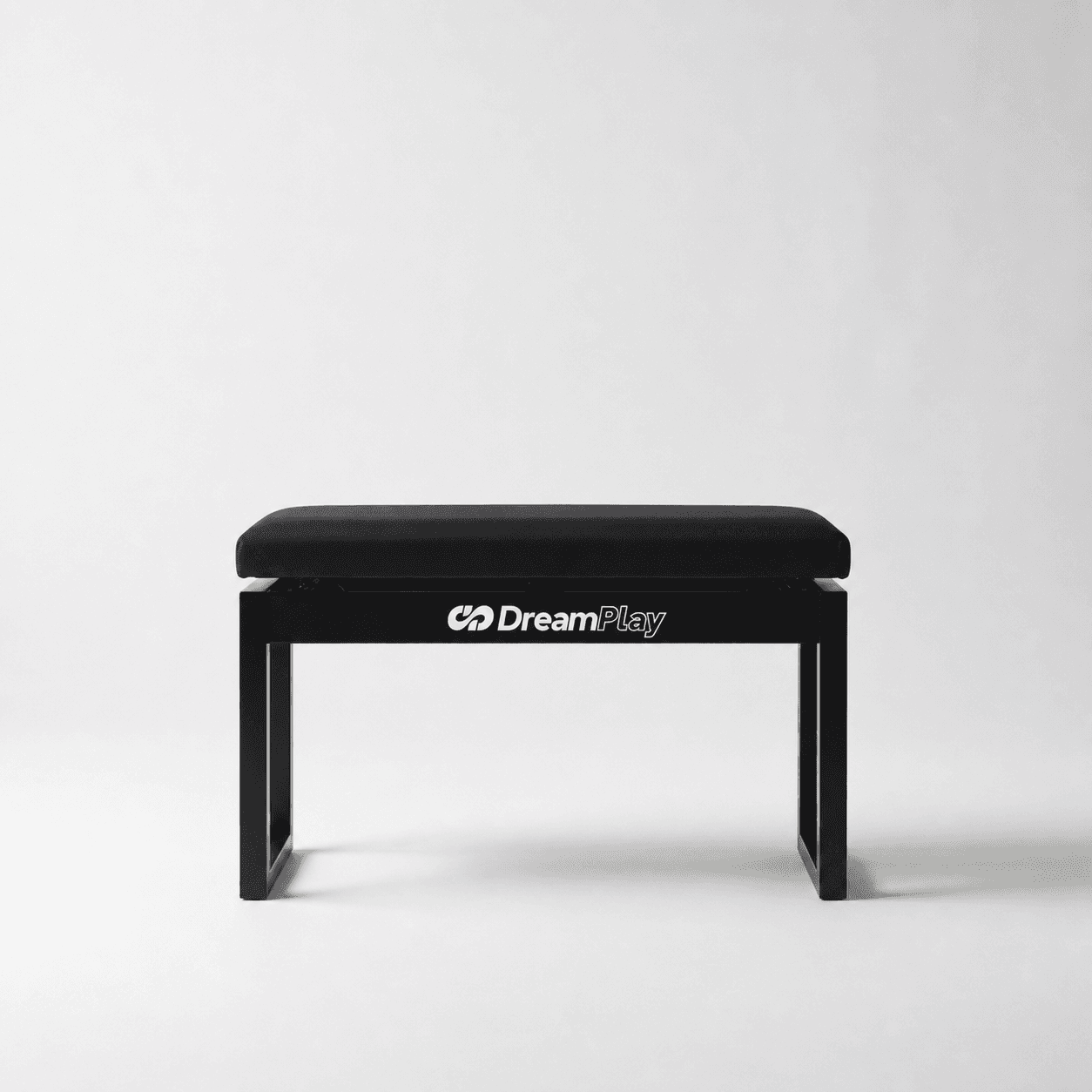 Black padded piano bench